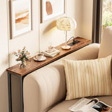 Aparador Fino para Sofá com Tomada e USB Integrados